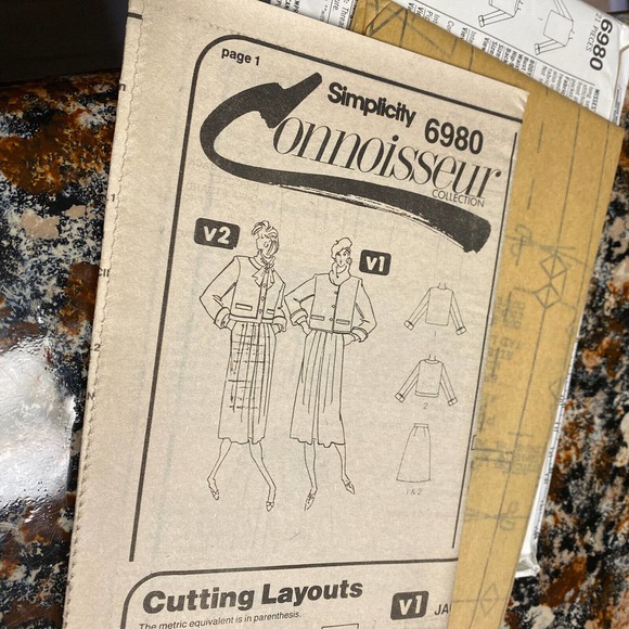 UNCUT - Simplicity 6980 Womens Skirt Jacket Sewing Pattern Size 10. - Picture 6 of 6